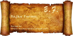 Bajka Ferenc névjegykártya